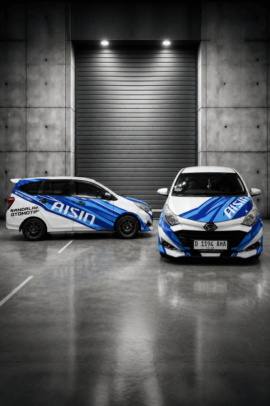 AISIN-branded vehicle on the street