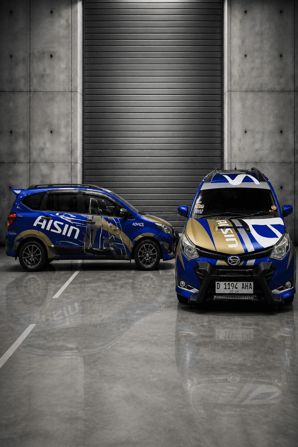 AISIN-branded vehicle on the street