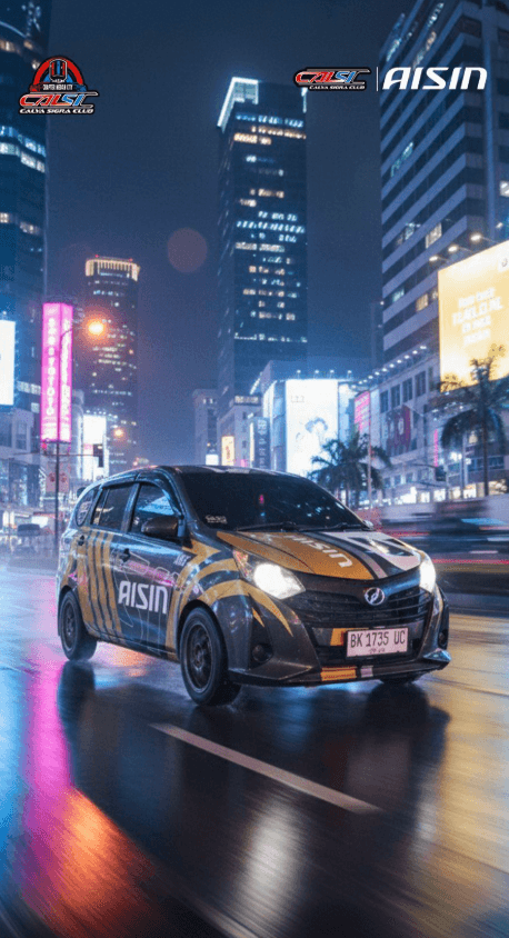 AISIN-branded vehicle