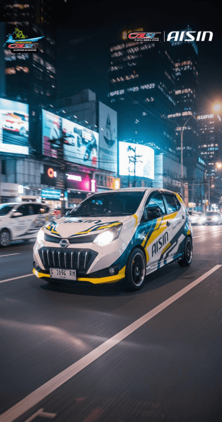 AISIN-branded vehicle